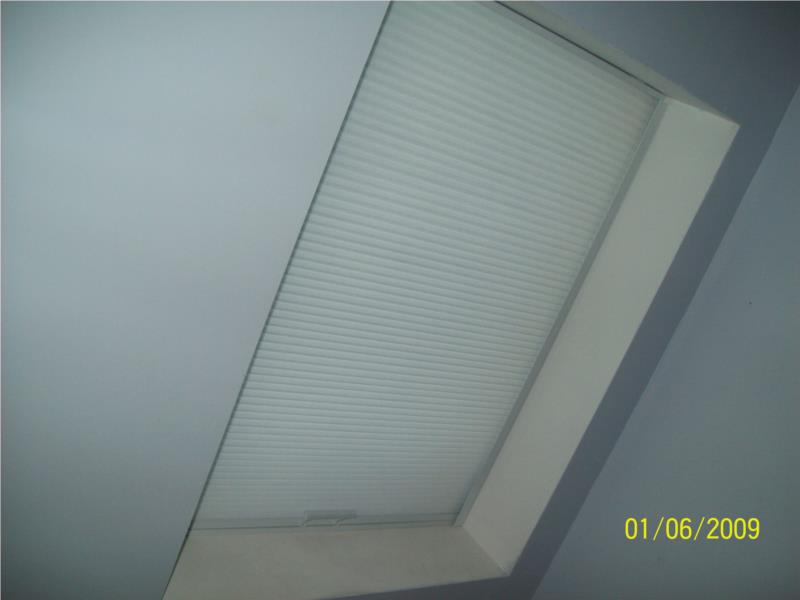 Arena single cell blockout skylight honeycomb blind