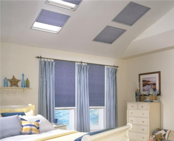 Co ordinating skylight and window honeycomb blinds